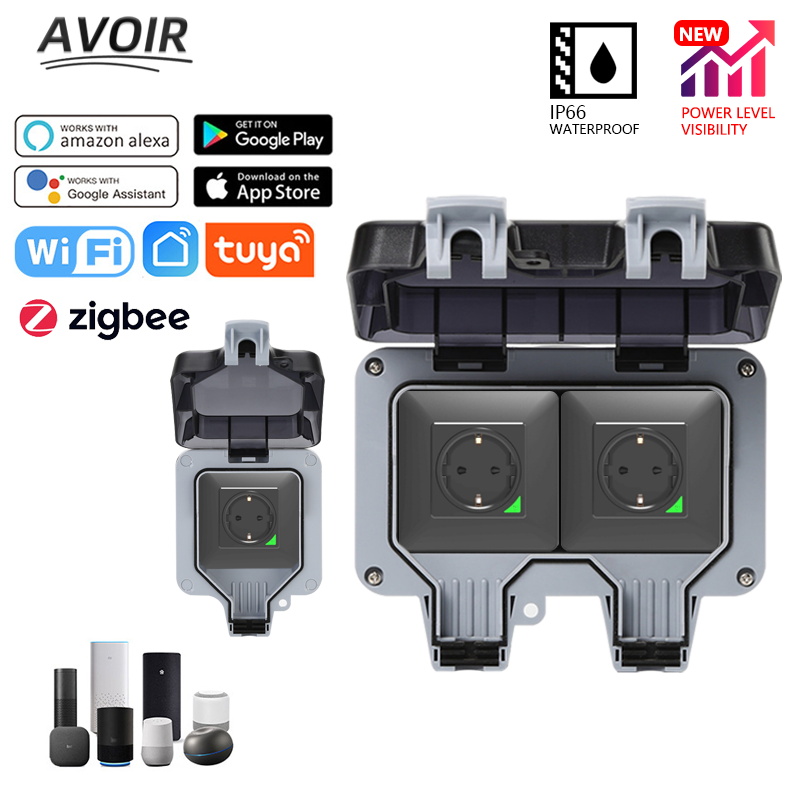 Outdoor Zigbee Power Plug - Avoir Tuya Zigbee prises électriques IP66
