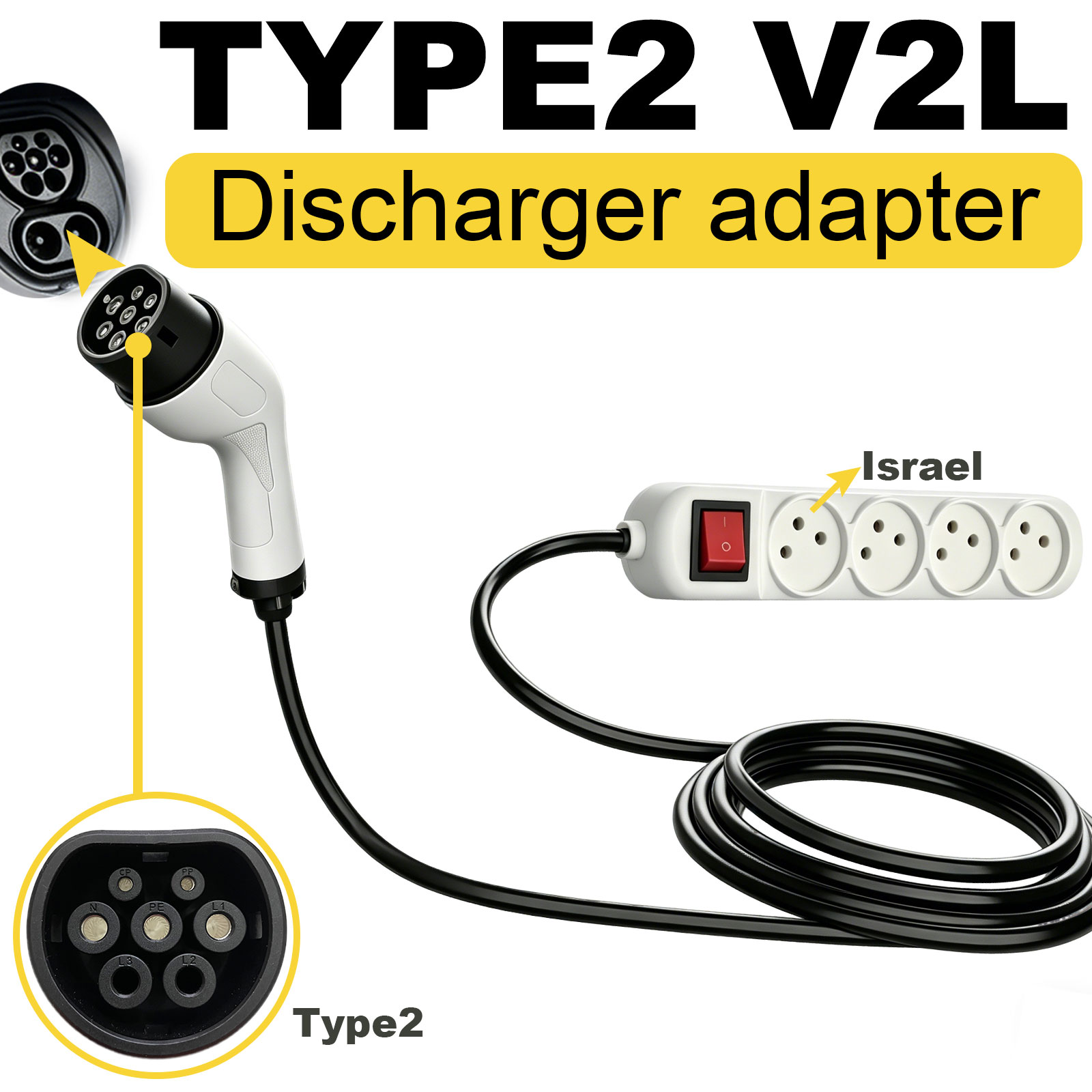 Outdoor Power Socket - Adaptateur de décharge Type 2 V2L