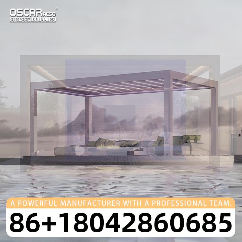 Outdoor Power For Gazebo - Pergola bioclimatique motorisée en aluminium spacieuse